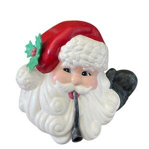 Vintage Ceramic Santa Head Christmas Decor